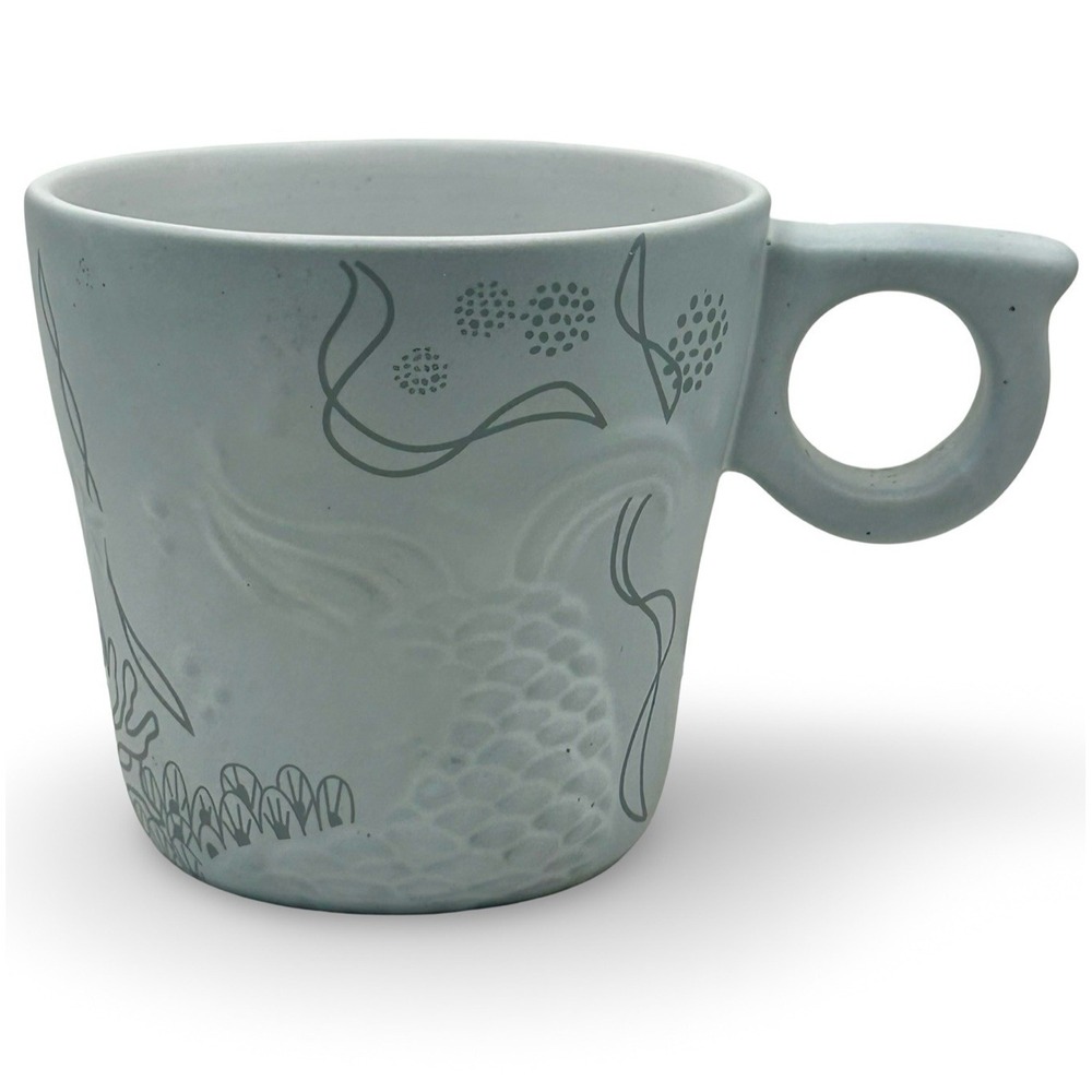 Starbucks 2016 Anniversary Siren Relief Tail Coffee Mug 12 oz Ceramic Gray Blue